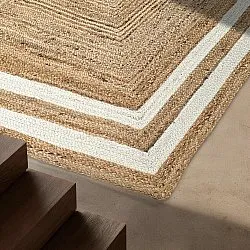 Tapis chanvre - Jessore (nature/blanc)