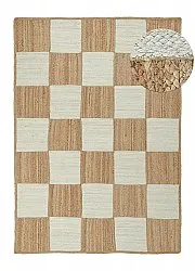 Tapis chanvre - Khulna (nature/blanc)