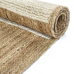 Tapis chanvre - Khulna (nature/blanc)