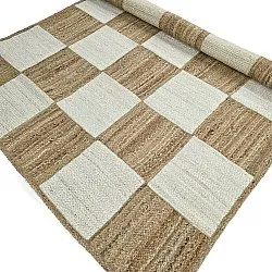 Tapis chanvre - Khulna (nature/blanc)