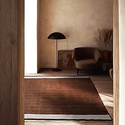 Tapis chanvre - Senaki (marron/blanc)