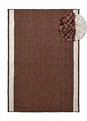 Tapis chanvre - Senaki (marron/blanc)