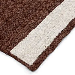 Tapis chanvre - Senaki (marron/blanc)