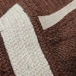 Tapis chanvre - Senaki (marron/blanc)