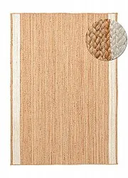 Tapis chanvre - Senaki (nature/blanc)