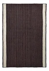 Tapis chanvre - Senaki (taupe foncé/blanc)