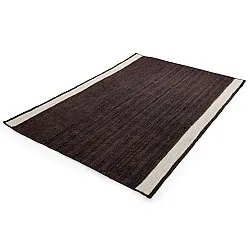 Tapis chanvre - Senaki (taupe foncé/blanc)
