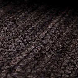 Tapis chanvre - Senaki (taupe foncé/blanc)