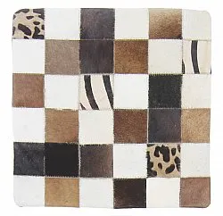 Housse de coussin en cuir bovin 45 x 45 cm