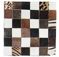 Housse de coussin en cuir bovin 45 x 45 cm