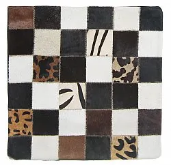 Housse de coussin en cuir bovin 45 x 45 cm