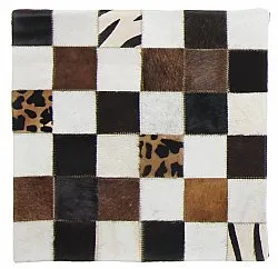 Housse de coussin en cuir bovin 45 x 45 cm