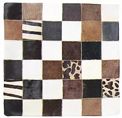 Housse de coussin en cuir bovin 45 x 45 cm