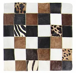 Housse de coussin en cuir bovin 45 x 45 cm