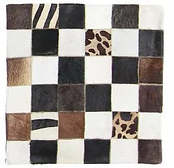 Housse de coussin en cuir bovin 45 x 45 cm