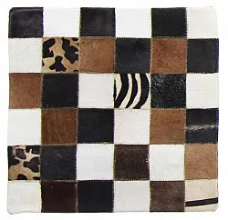 Housse de coussin en cuir bovin 45 x 45 cm