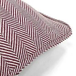 Housse de coussin - Denisa Fishbone (rouge/blanc)