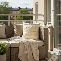 Housse de coussin - Miquelon (blanc)