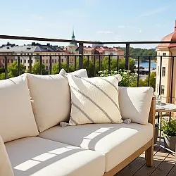 Housse de coussin - Montreux (blanc cassé/gris)