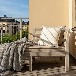 Housse de coussin - Montreux (blanc cassé/gris)