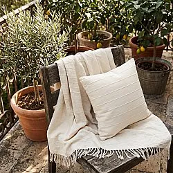 Taie d'oreiller - Nalani cotton cushion cover (crème)
