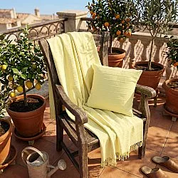 Couvertures - Nalani cotton throw (jaune clair)