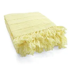Couvertures - Nalani cotton throw (jaune clair)