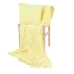 Couvertures - Nalani cotton throw (jaune clair)