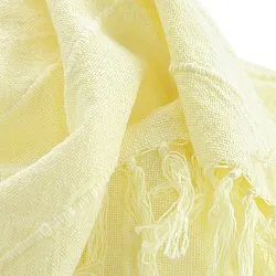 Couvertures - Nalani cotton throw (jaune clair)