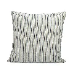 Taie d'oreiller - Rumi stripe cotton cushion cover (crème/marine/vert clair)