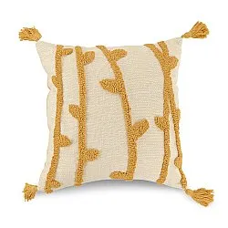 Housse de coussin - Vine (blanc/jaune)
