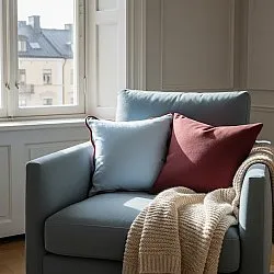 Housse de coussin - Yrsa (bleu)