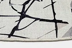 Tapis rond - Lawrance (gris/blanc)