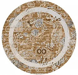 Tapis rond - Lefkada (marron/multicolore)