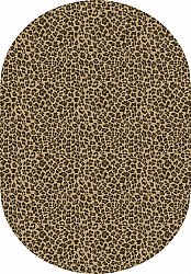 Tapis ovale - Leopard (marron)