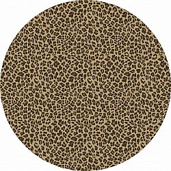 Tapis rond - Leopard (marron)