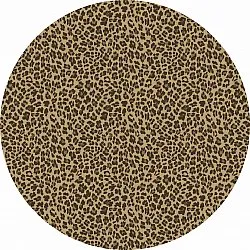 Tapis rond - Leopard (marron)
