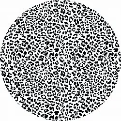 Tapis rond - Leopard (noir/blanc)