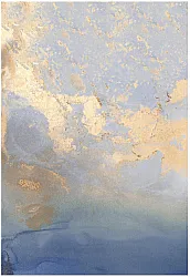 Tapis Wilton - Lesley (bleu/doré)