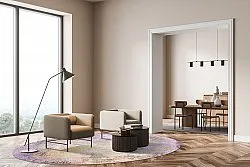 Tapis rond - Loures (violet)