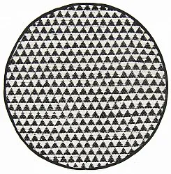 Tapis ronds - Lindby (noir/blanc)