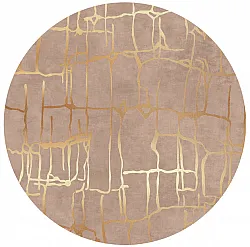 Tapis rond - Lorenzo (marron/doré)