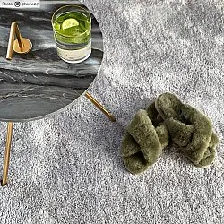 Tapis à poils longs - Lucknow (gris)