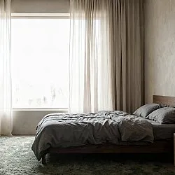 Rideaux Lot de 2 - Rideau mélange lin Lumira (crème)
