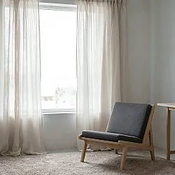 Rideaux Lot de 2 - Rideau mélange lin Lumira (blanc)