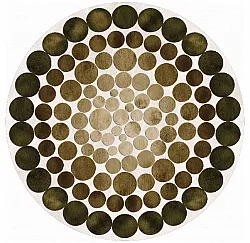 Tapis rond - Marineo (marron/vert)