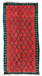 Tapis berbère marocain Boucherouite 370 x 170 cm