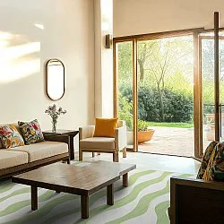 Tapis Wilton - Marsala (vert/blanc)