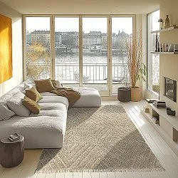 Tapis à poils longs - Amberley Natural Cotton Shaggy (beige)
