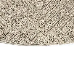 Tapis rond - Amberley Natural Cotton Shaggy (beige)